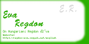 eva regdon business card